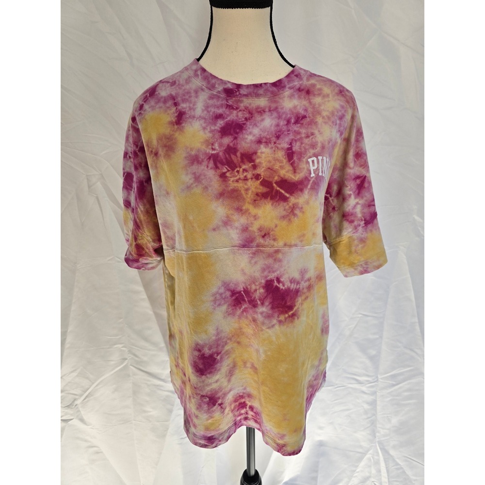 PINK Victoria's Secret Tie Dye Oversized Jersey T Shirt Women's Size‎ S